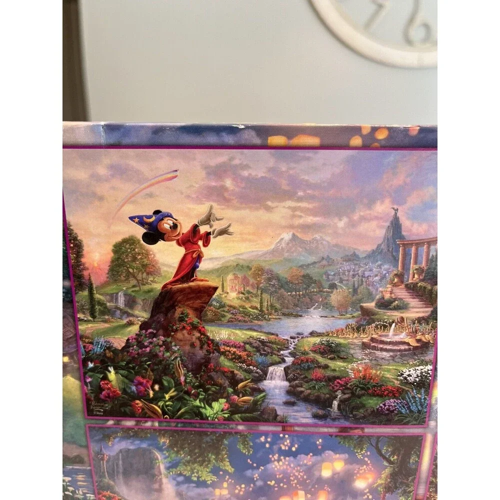 Disney Thomas Kinkade Piece Puzzles Tangled Fantasia Pooh Lady Tramp 2000pc NEW